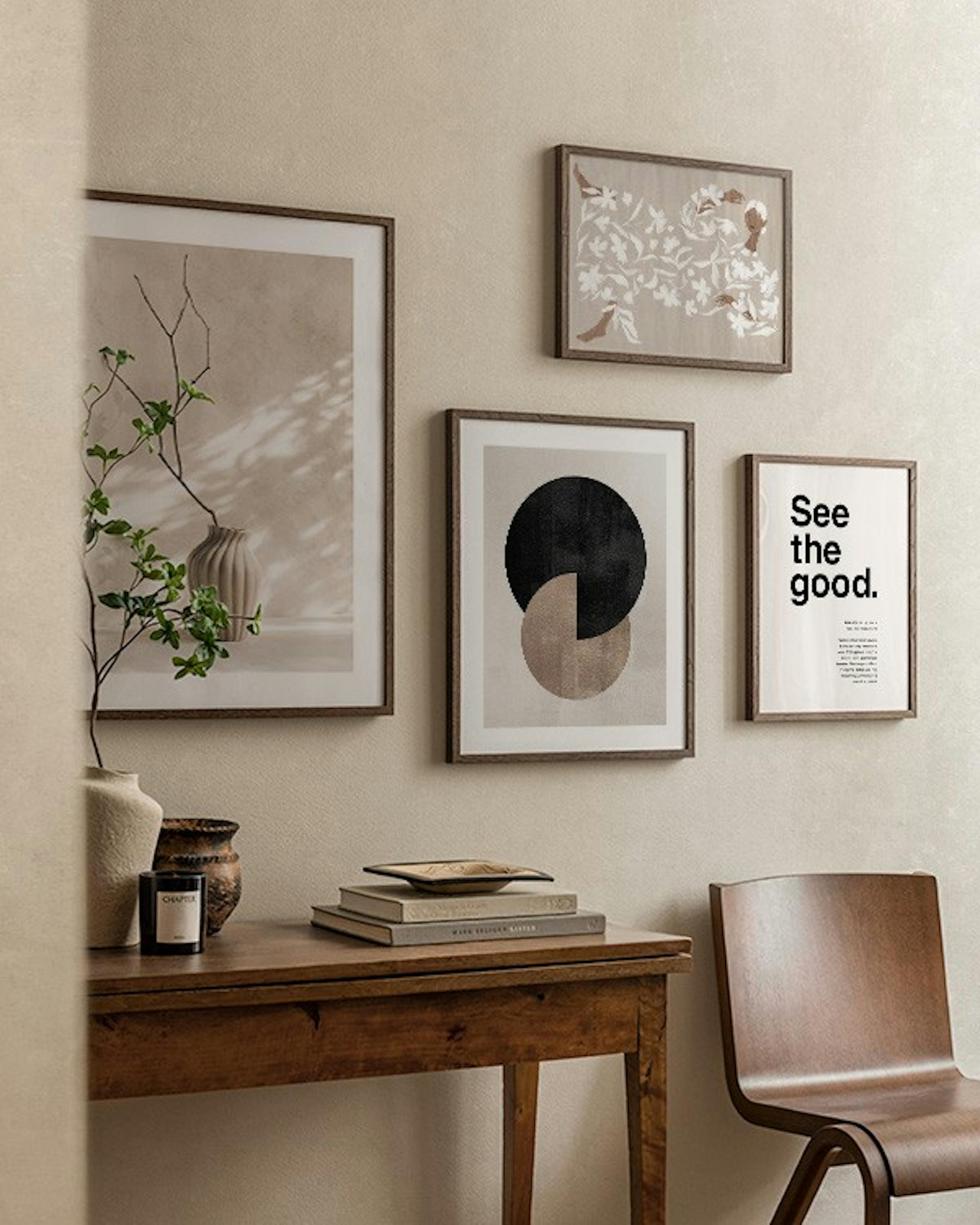 Beige Tones gallery wall