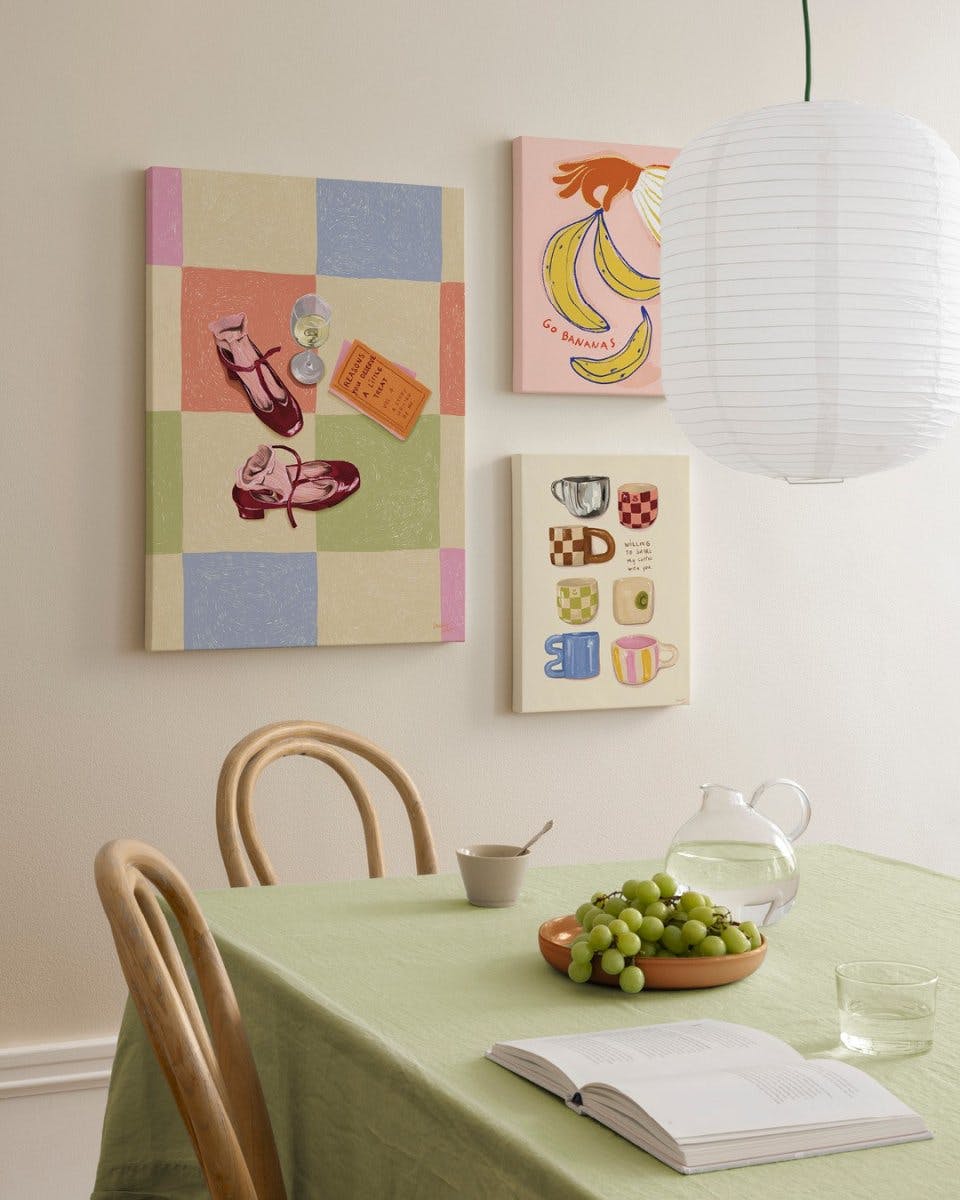 Playful dining gallery wall (ONE SIZE)