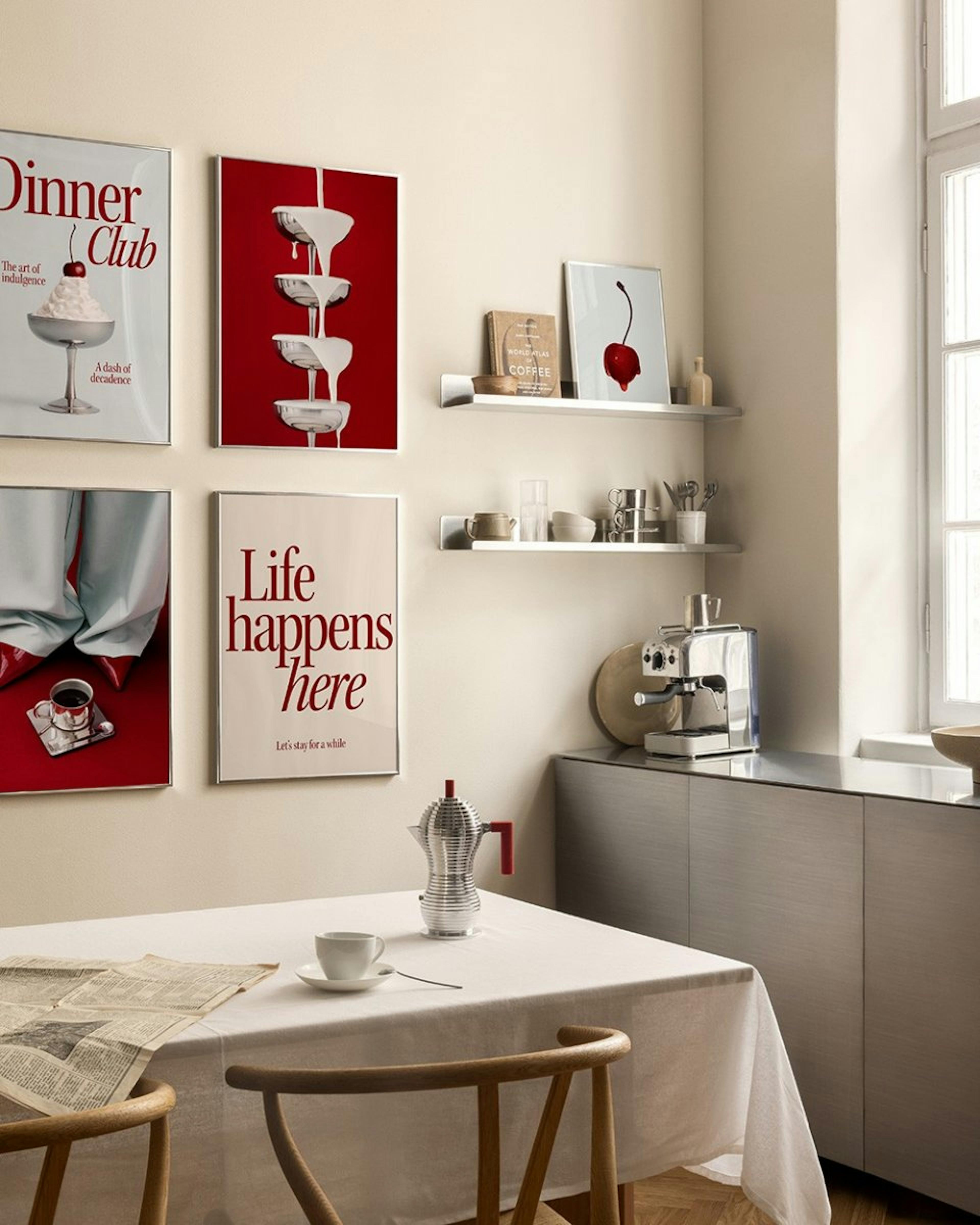 Dinner Club gallery wall