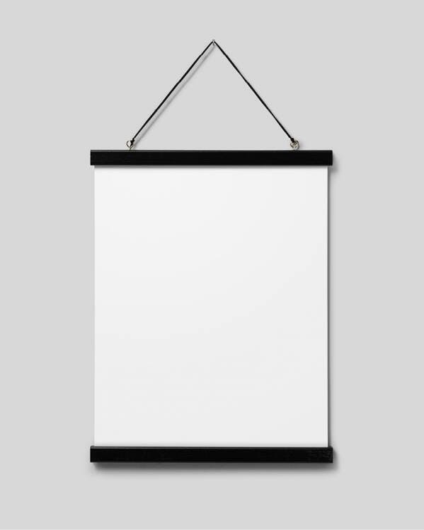 Poster hanger black 31 cm, magnet fastener (31 cm)