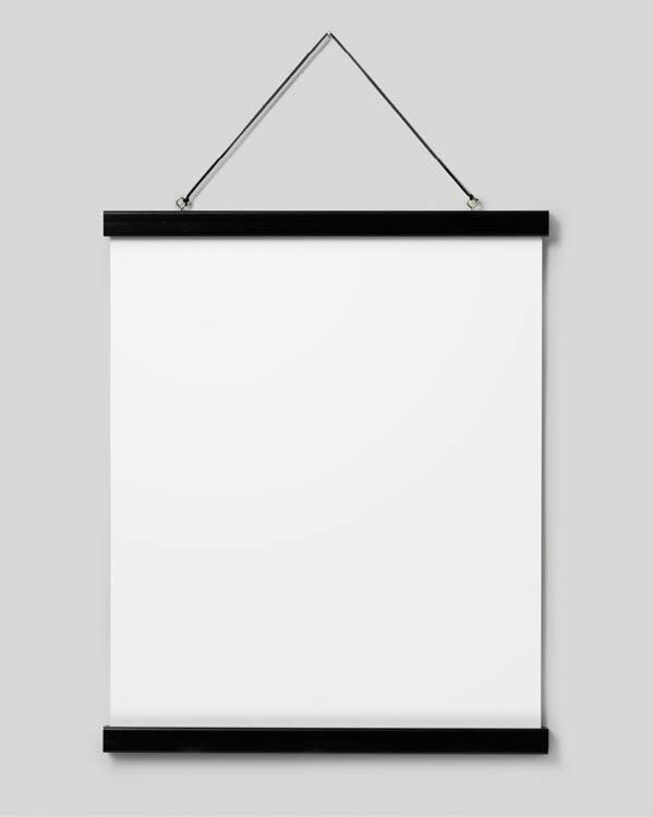 Zawieszka do plakatu 41 cm, czarna, mocowanie magnetyczne (41 cm)- Zawieszka do plakatu