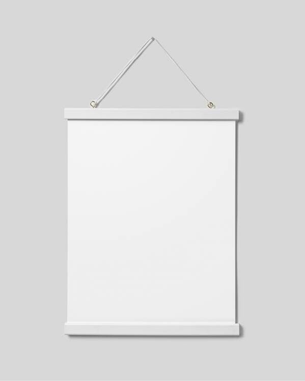 Porte affiche blanc 31 cm, fixation magnétique (31 cm)