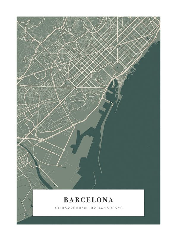 Map No1 Moss Personal Juliste (50x70 cm)  Persoonalliset julisteet