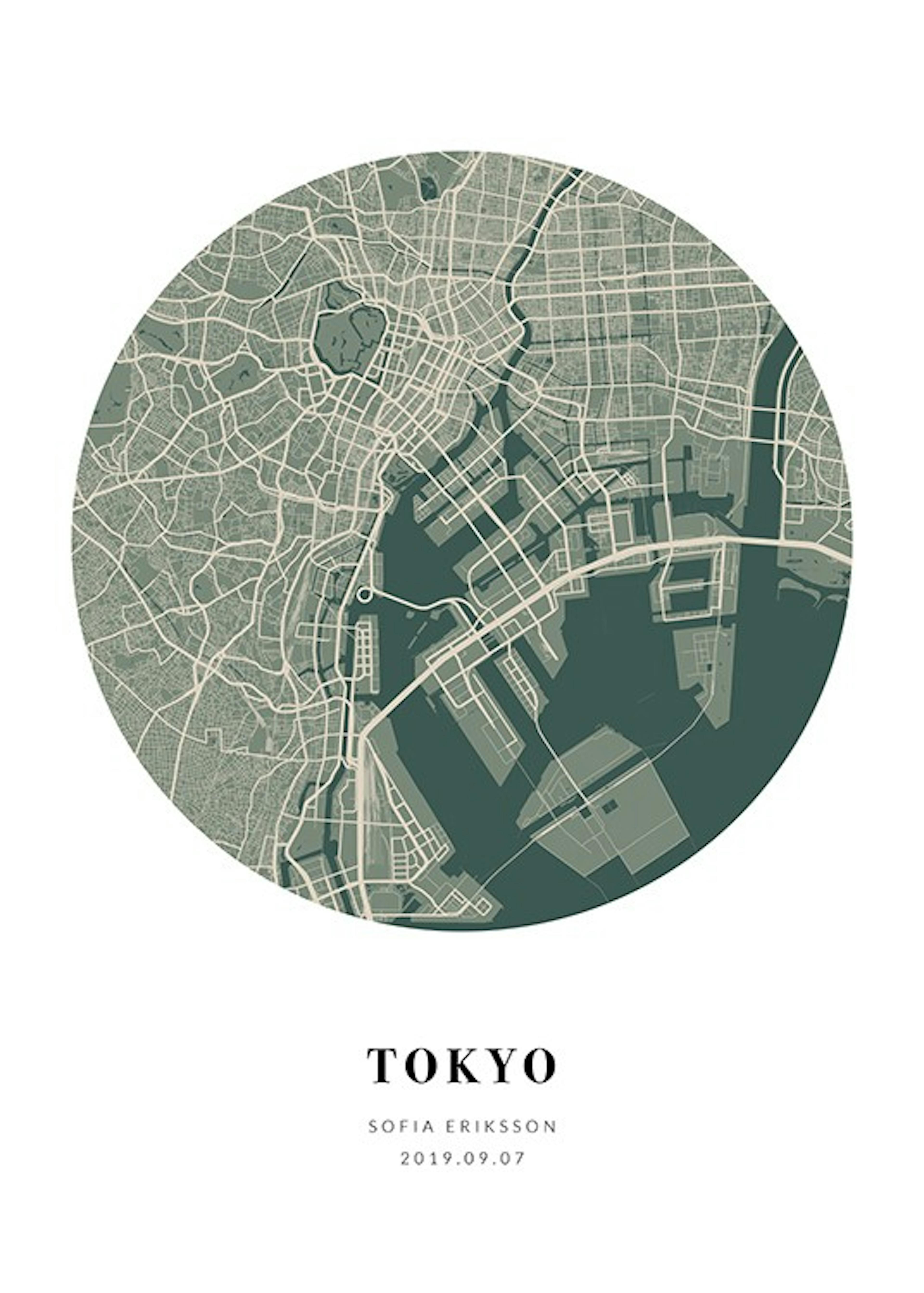 Globe Map Moss Personal Plakát 0