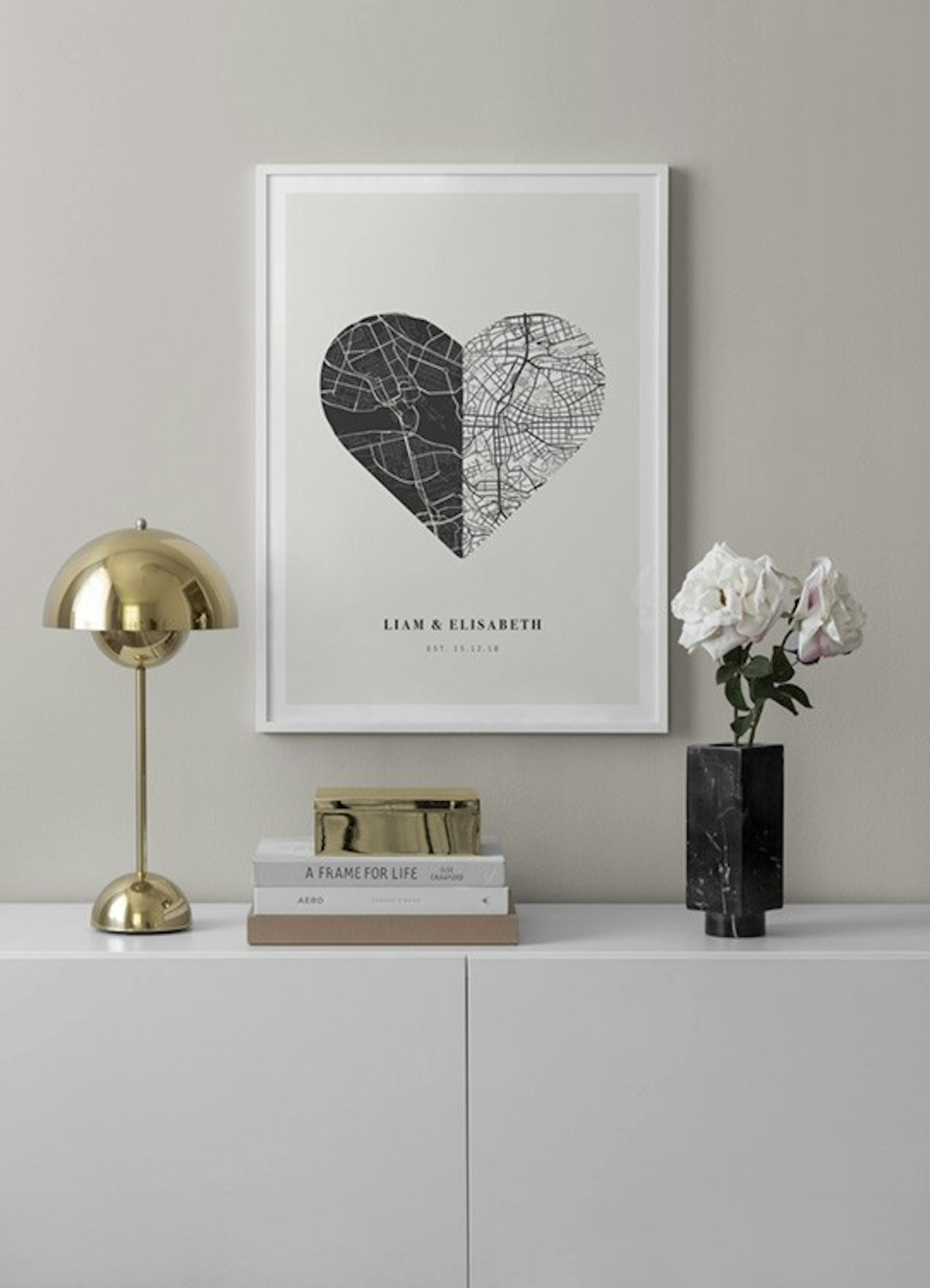 Love Map Night And Day Personal Poster