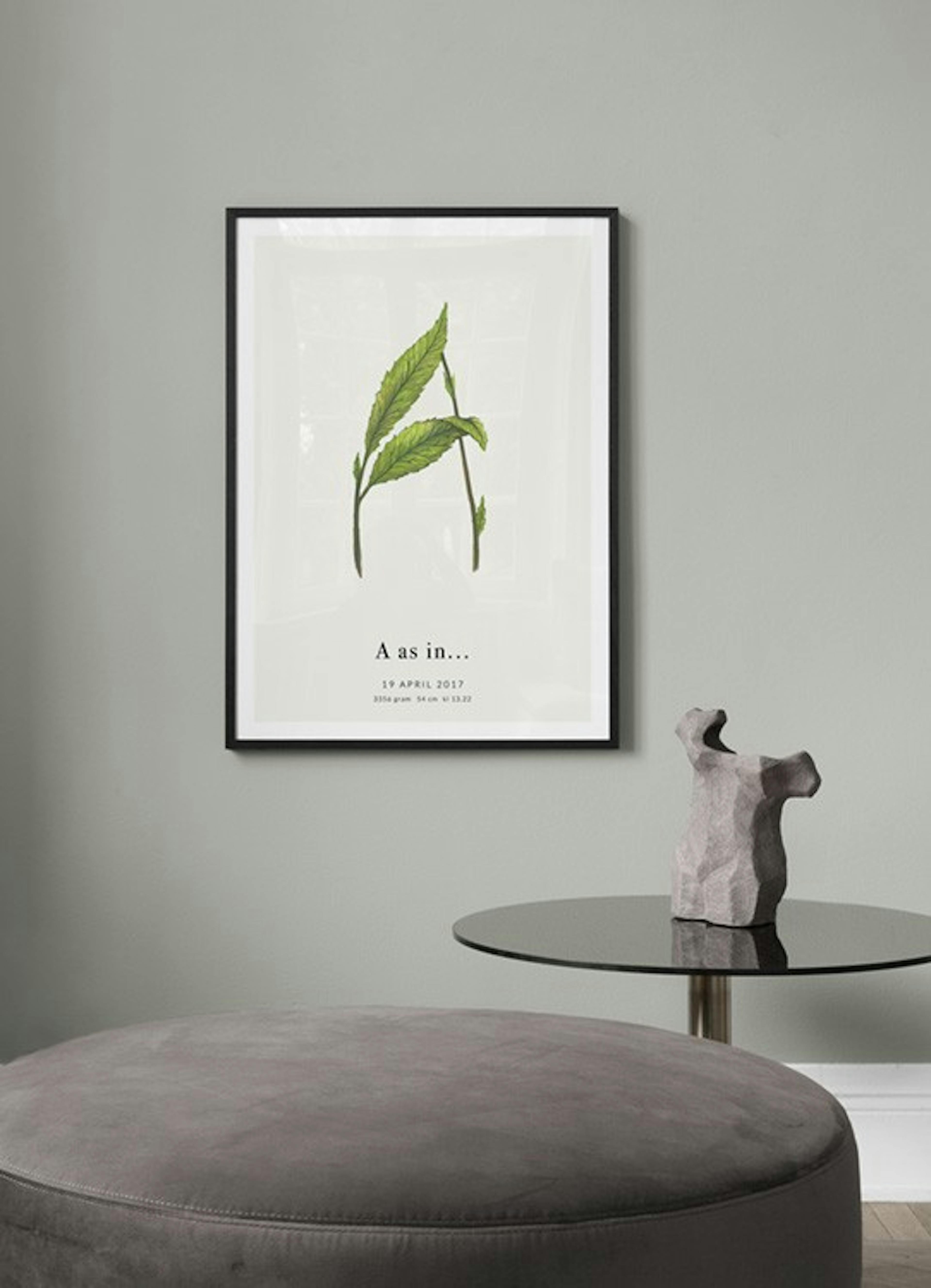 Botanic Letter A Personal Poster