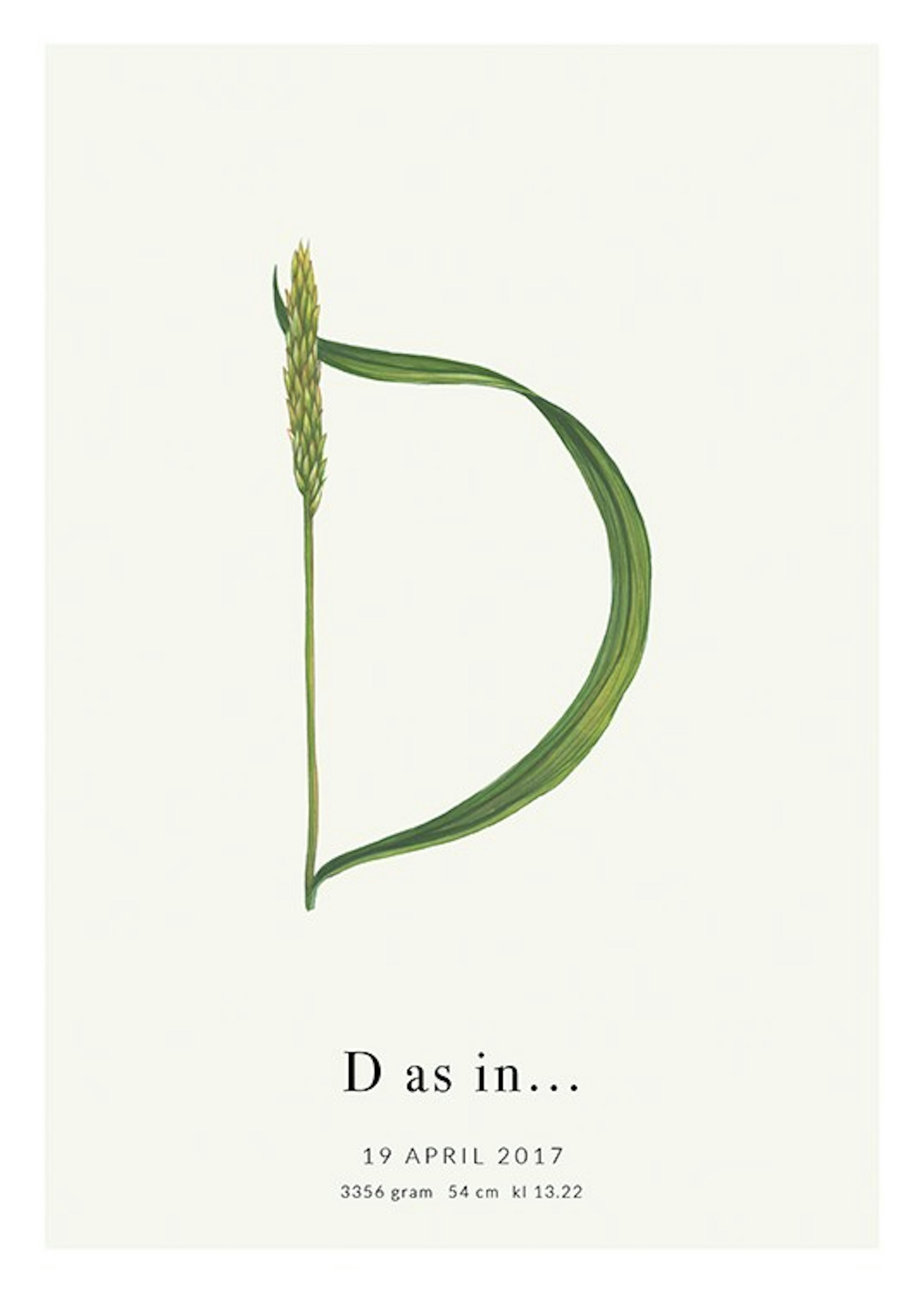 Botanic Letter D Personal 포스터 0