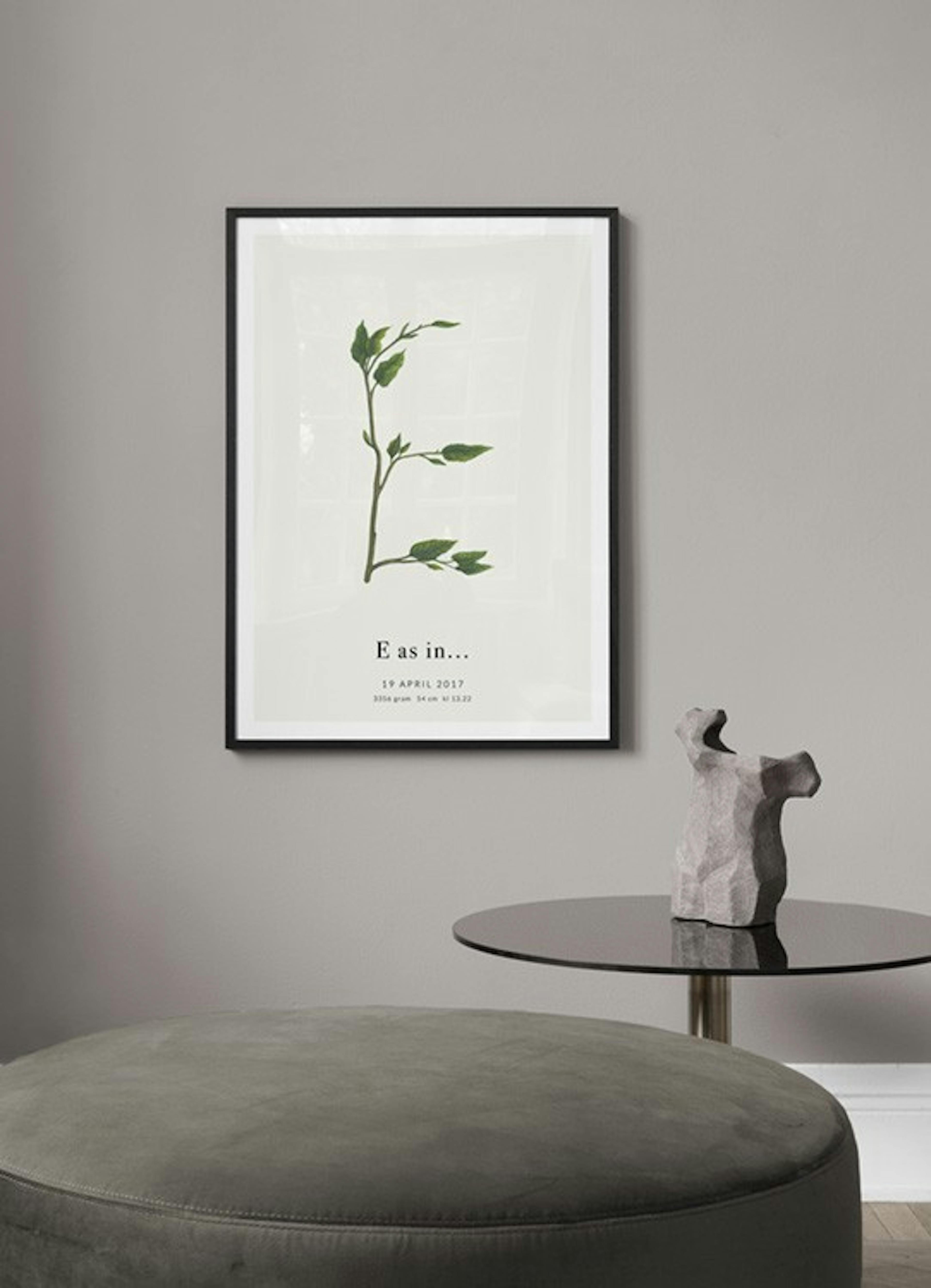 Botanic Letter E Personal 포스터