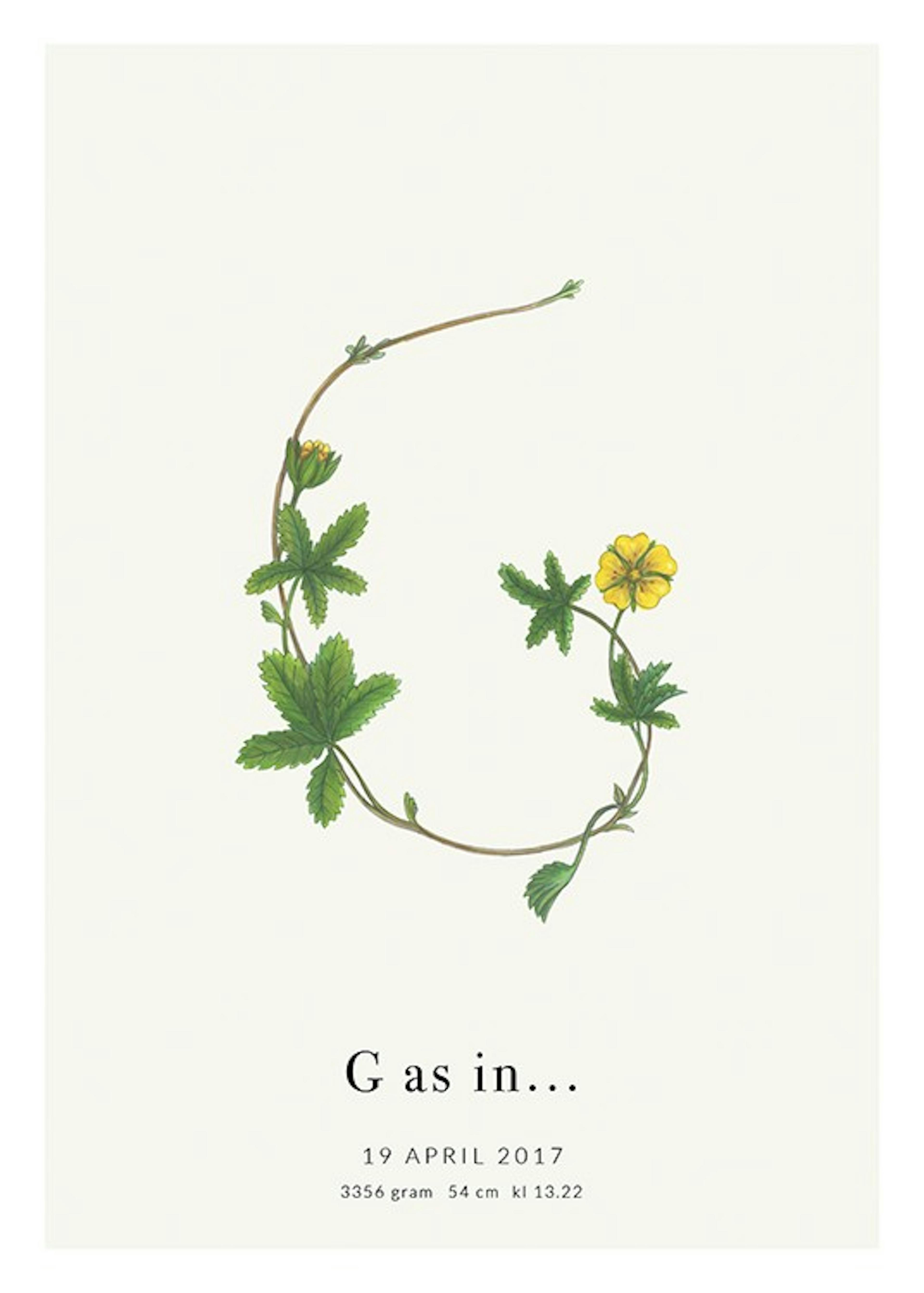 Botanic Letter G Personal Plakat