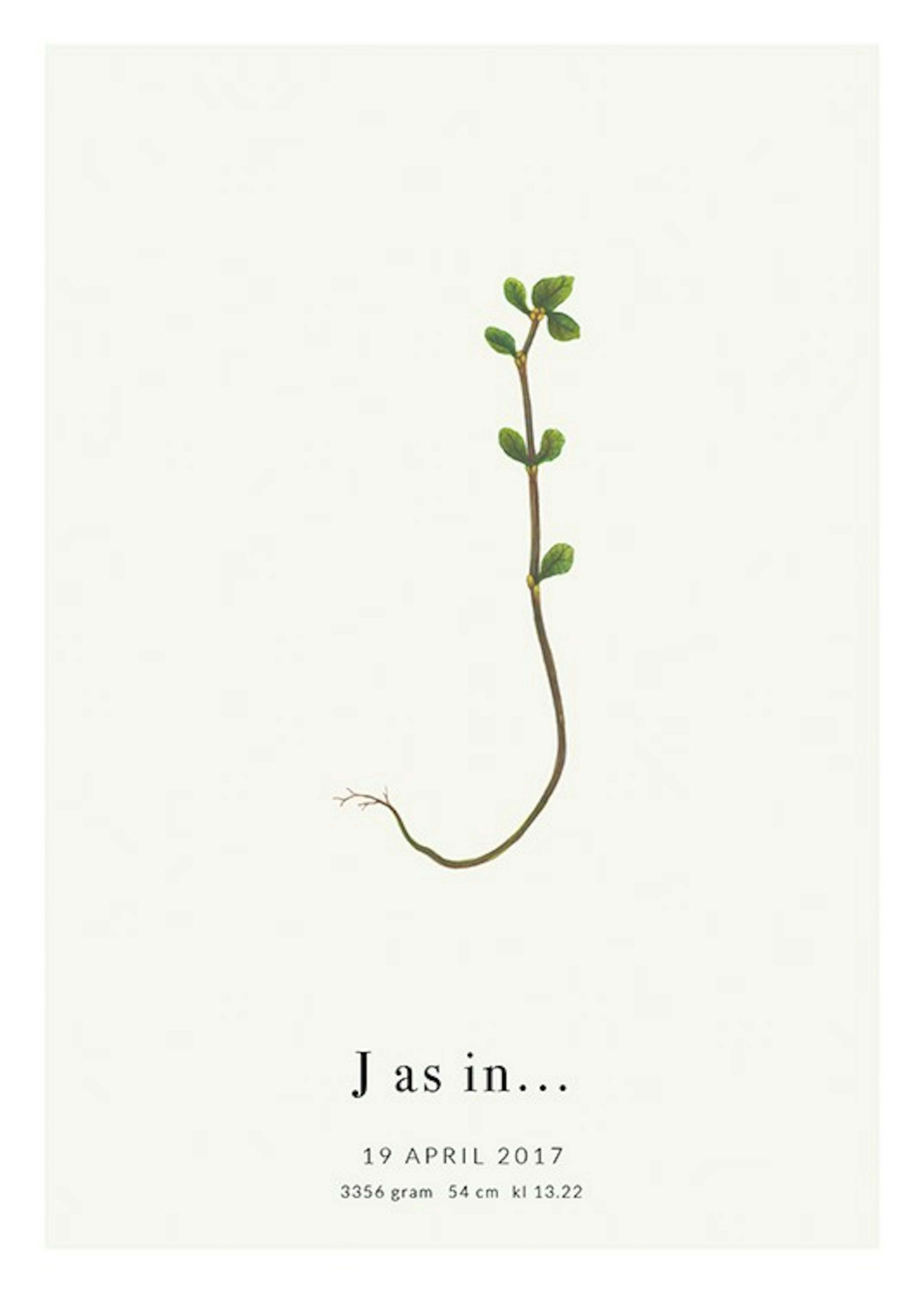 Botanic Letter J Personal 포스터 0