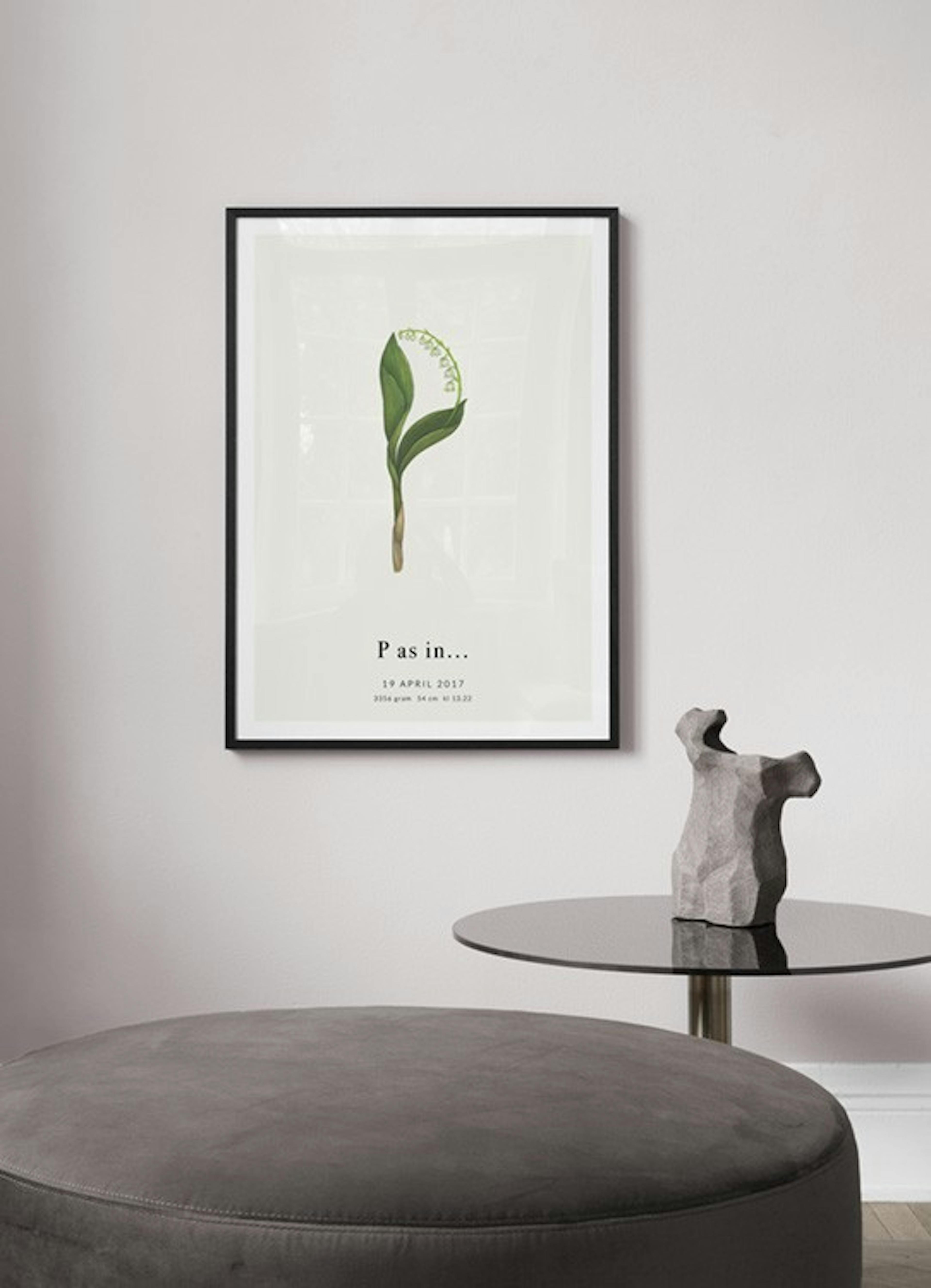 Botanic Letter P Personal 포스터