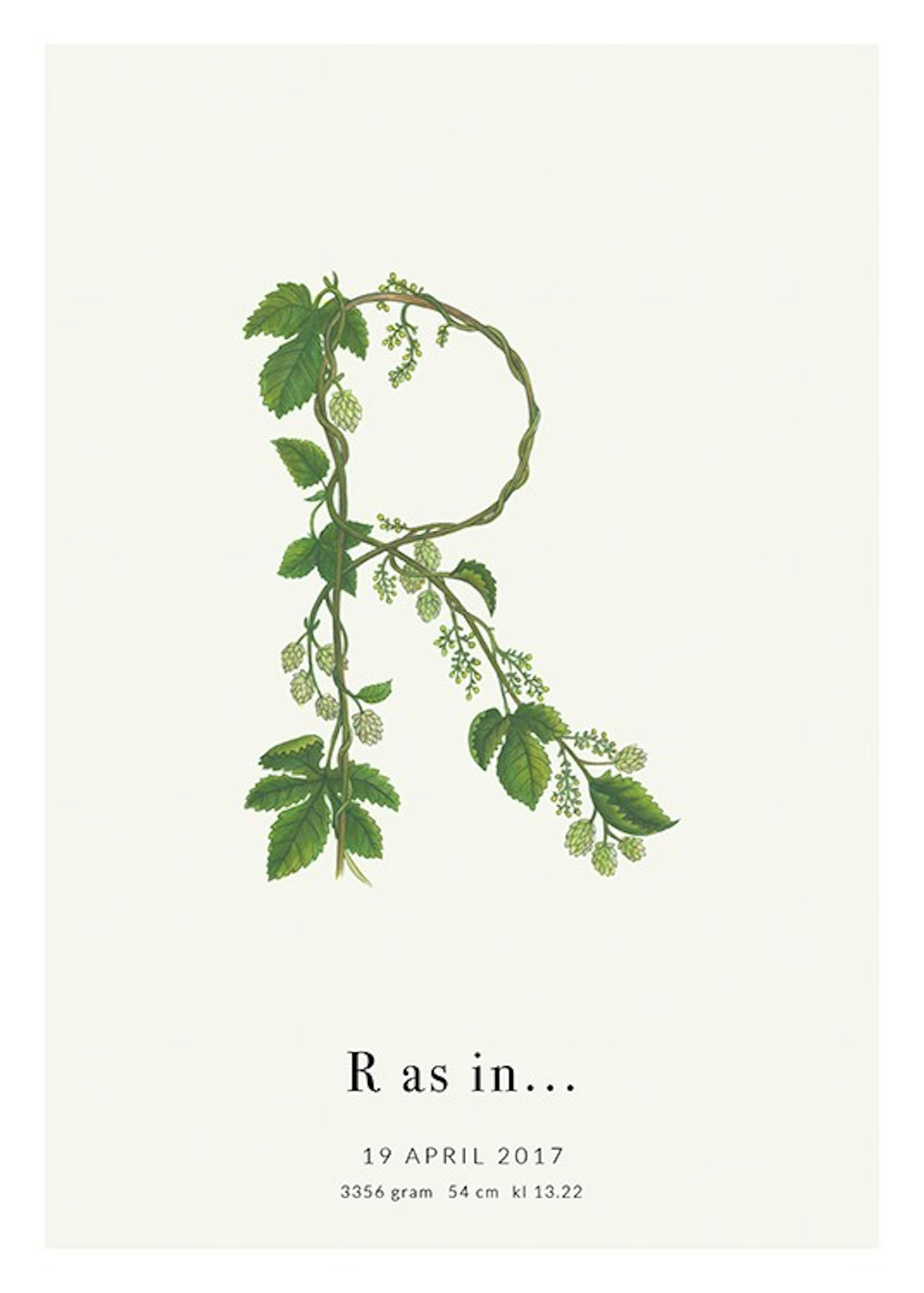 Botanic Letter R Personal 포스터 0
