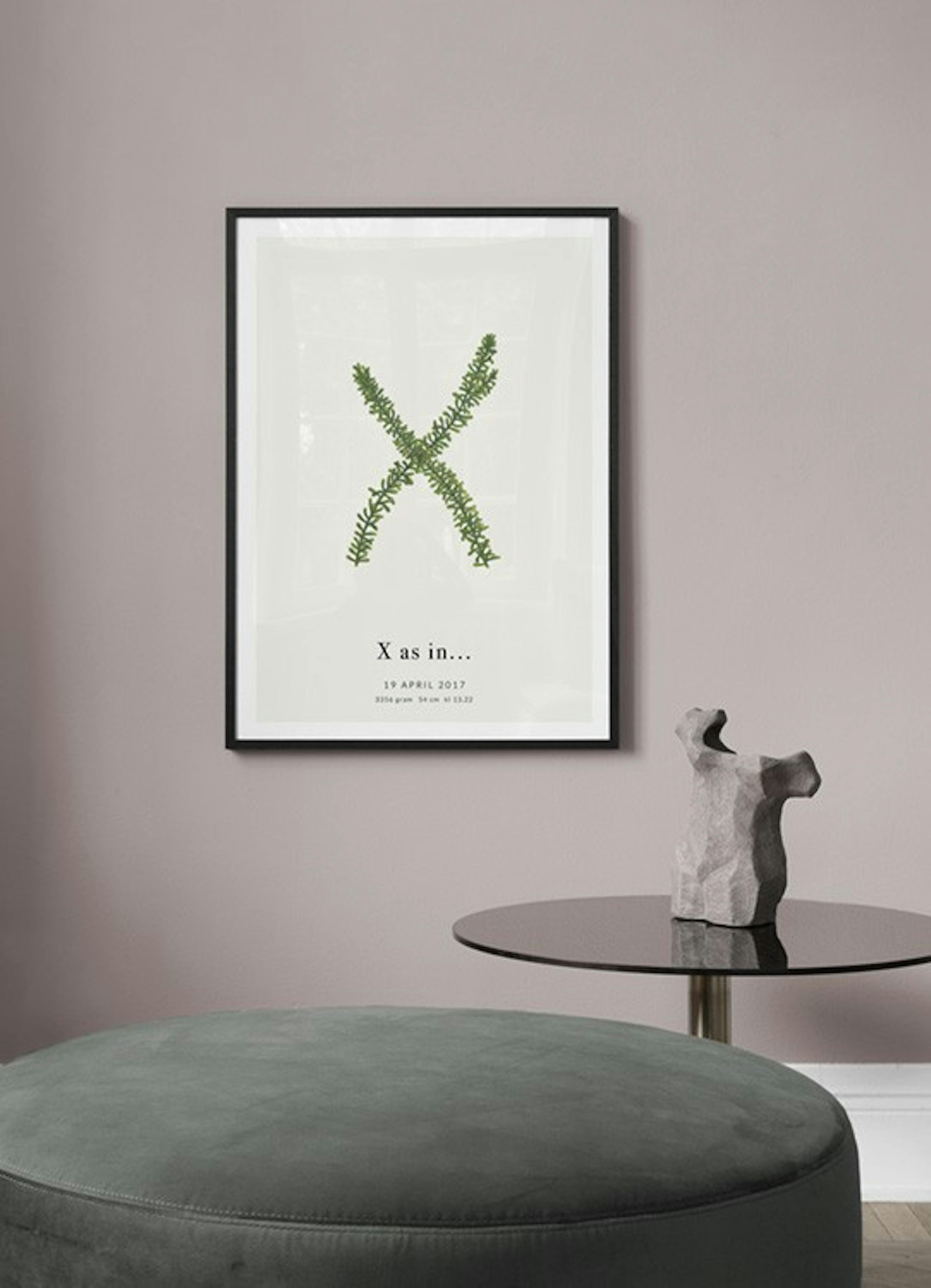 Botanic Letter X Personal Poster