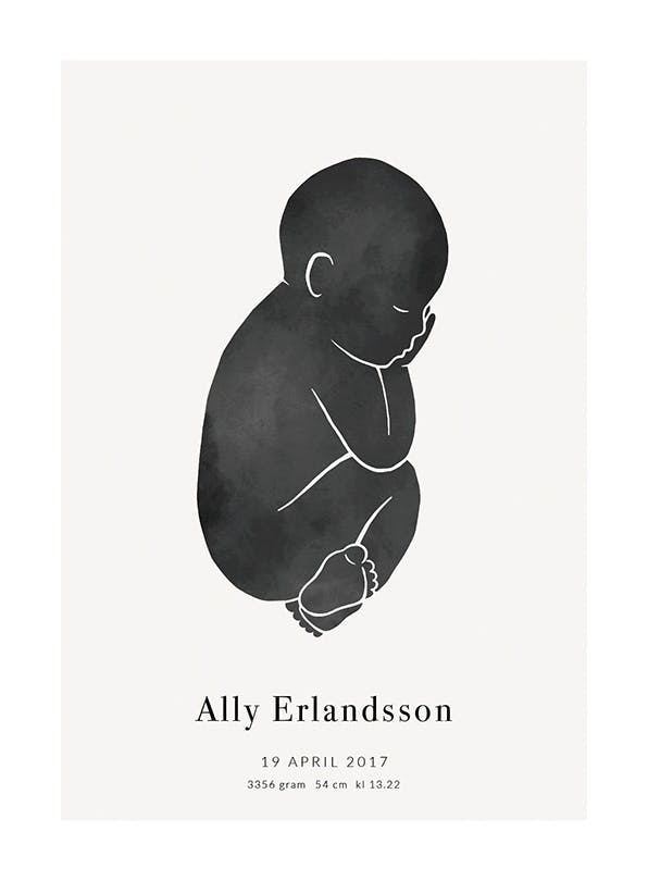 Baby Black Personal Poster (50x70 cm) - Personalisierte Poster