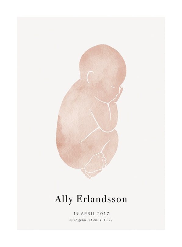 Baby Pink Personal Plakat (30x40 cm)- Plakaty personalizowane