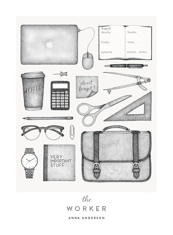 Prints - The Personality Worker Personal (30x40 cm) - Personalised prints