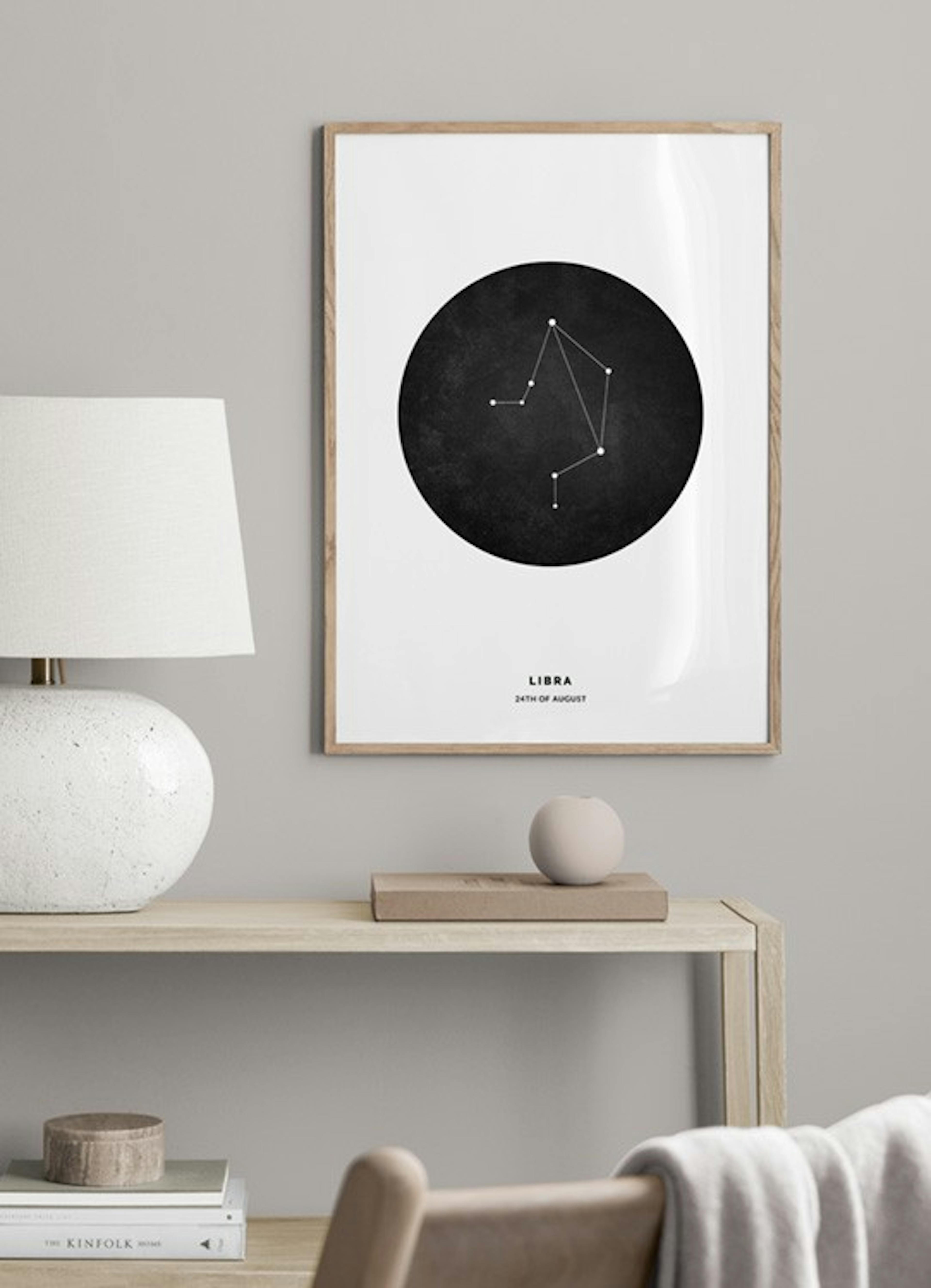 Star Sign Black Leo Personal Poster