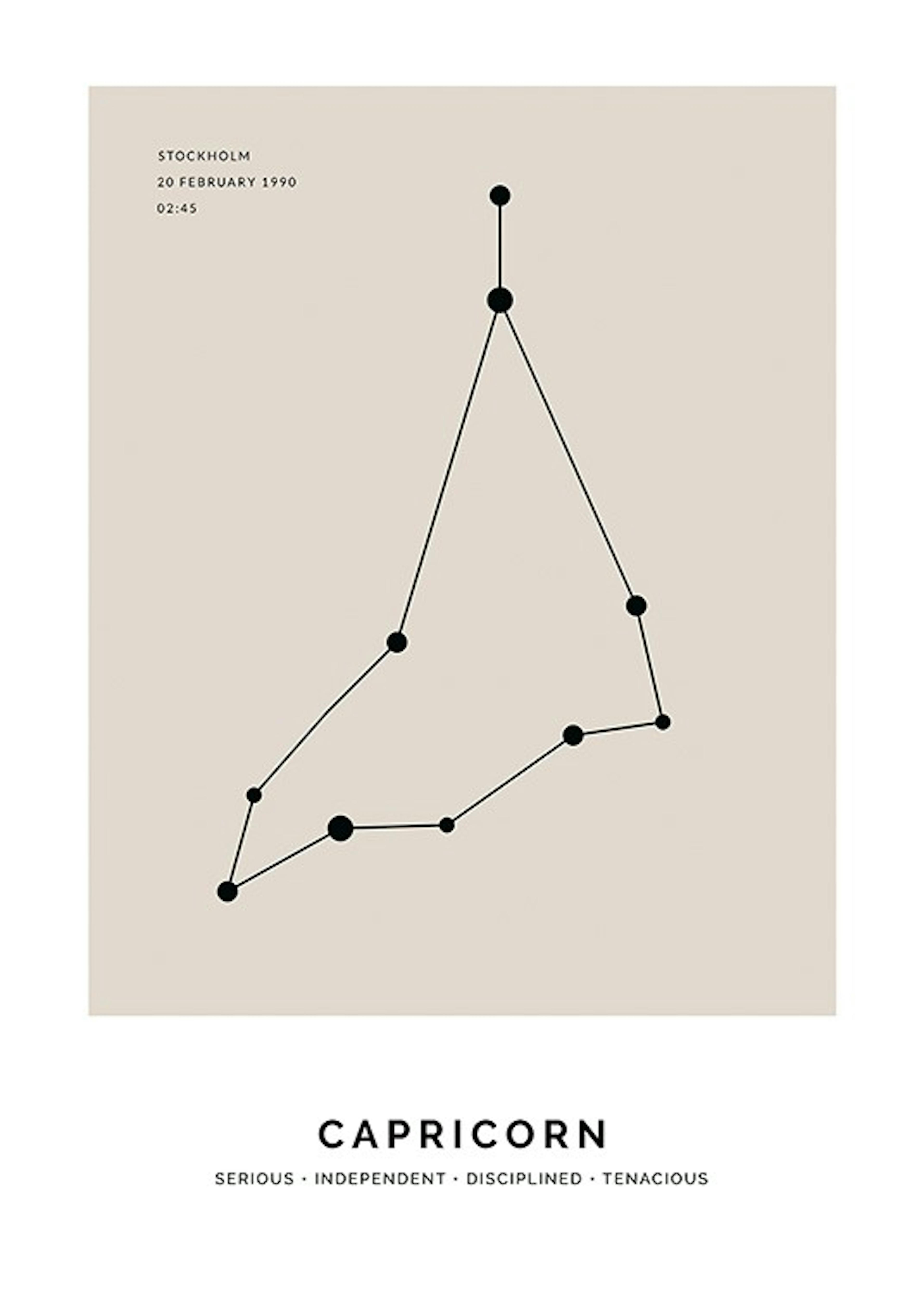 Constellation Beige Capricorn Personal Poster