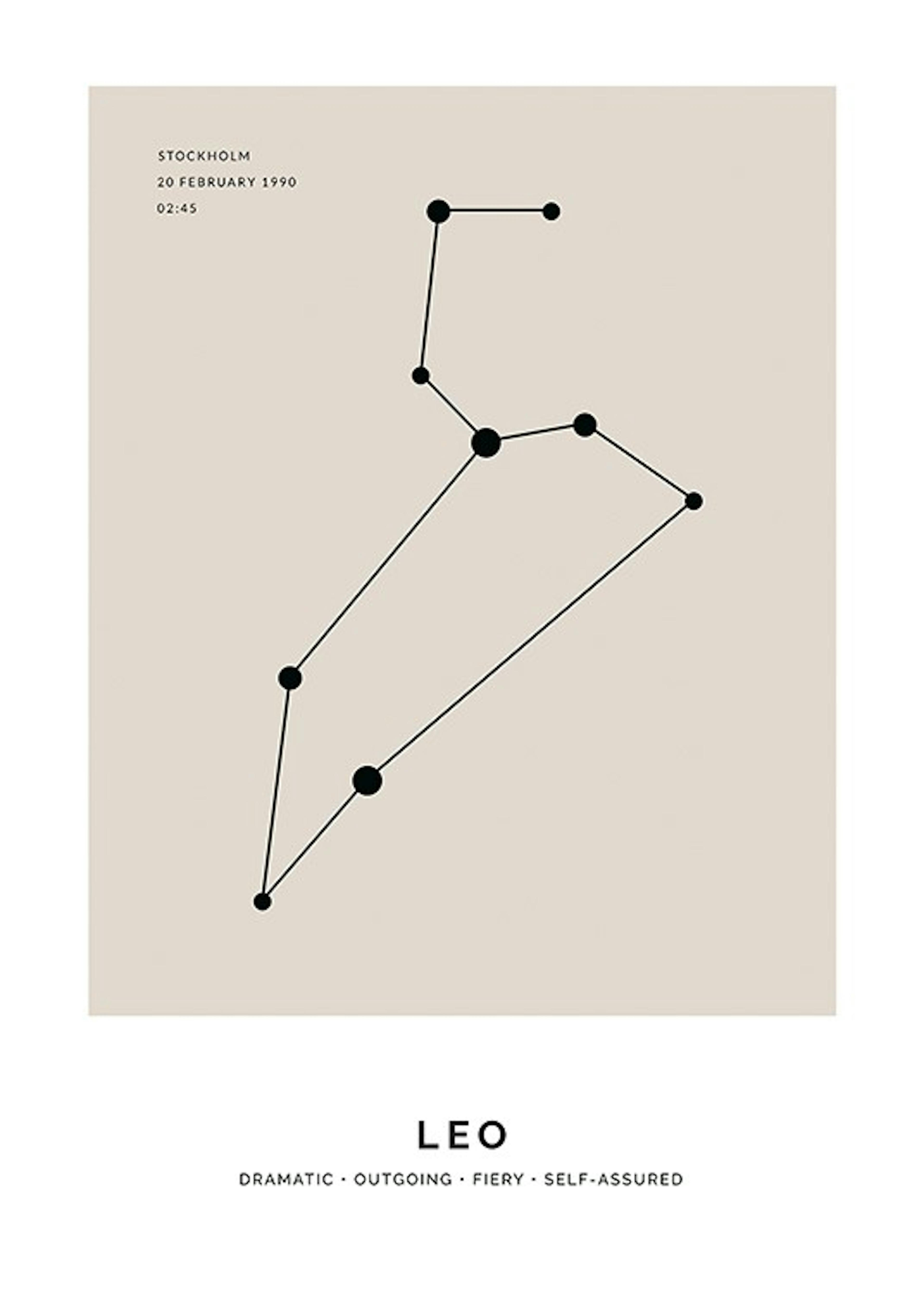 Constellation Beige Leo Personal Poster