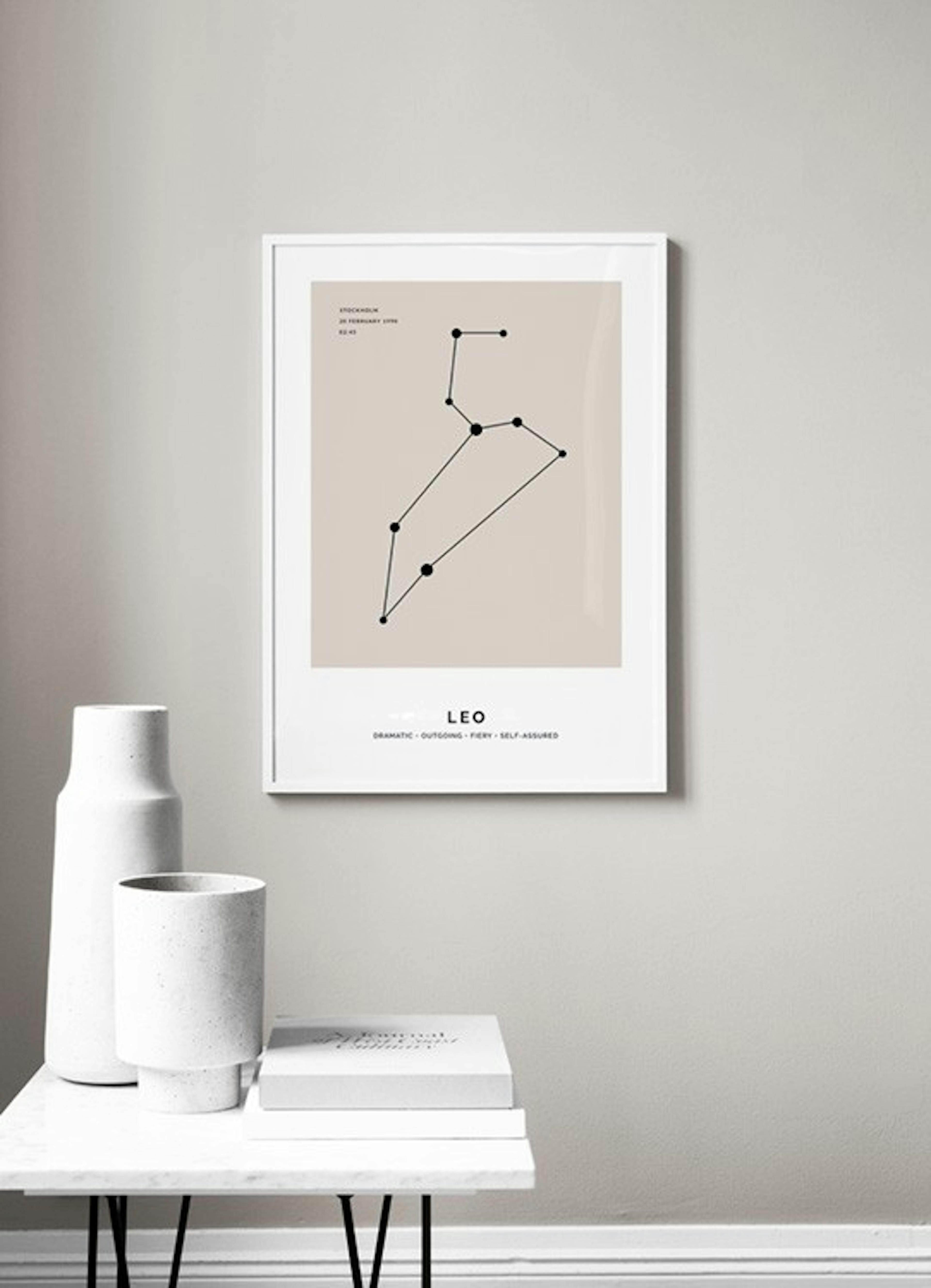 Constellation Beige Leo Personal Poster