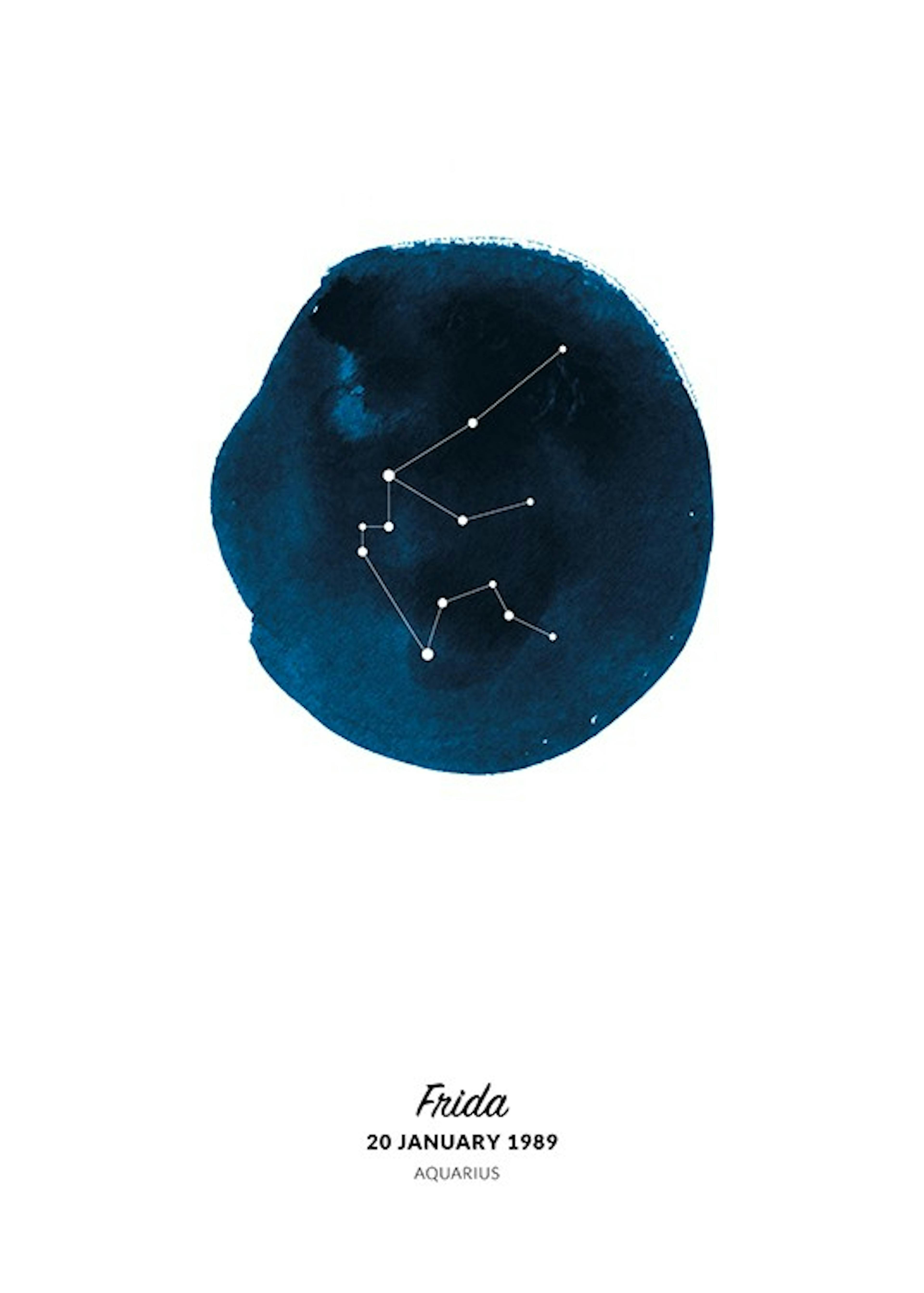 Zodiac Sign Aquarius Personal Plakat