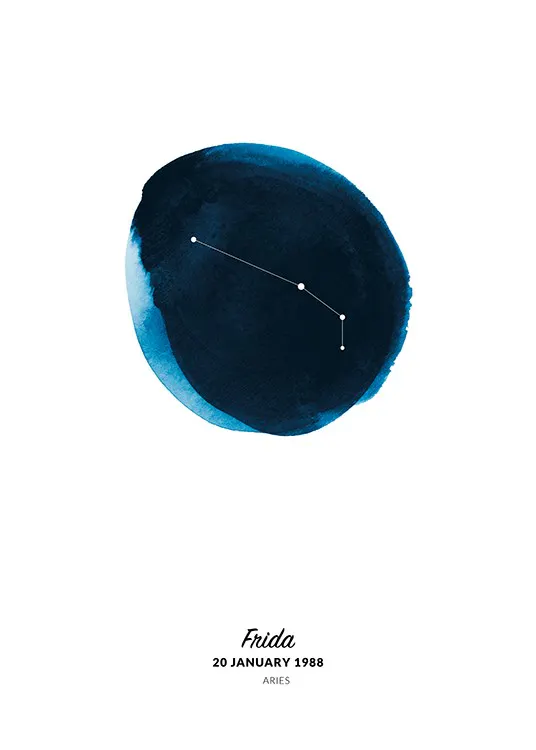 Zodiac Sign Aries Personal Plakát 0