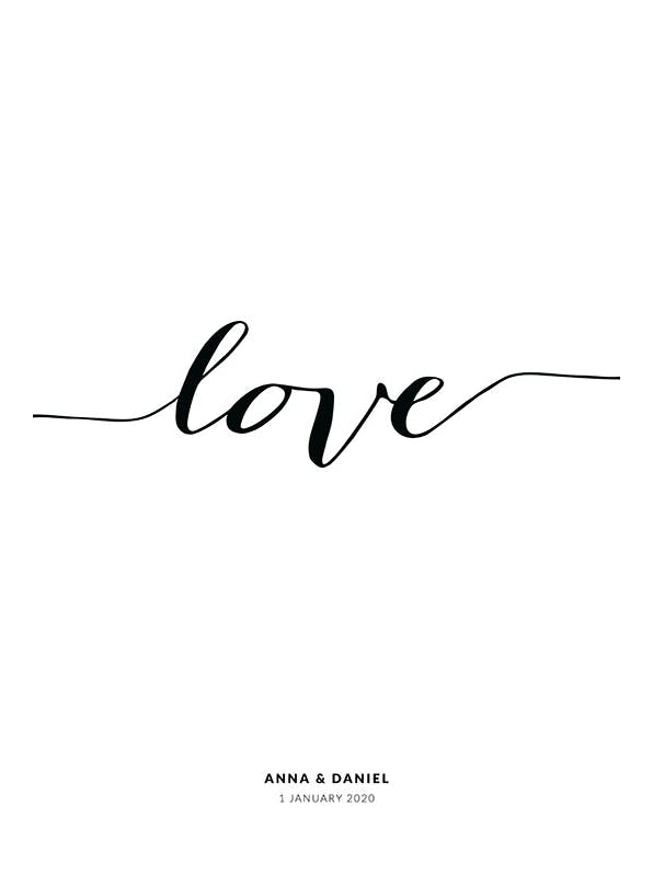 Love Line Personal Affiche (30x40 cm) - Affiches personnalisées