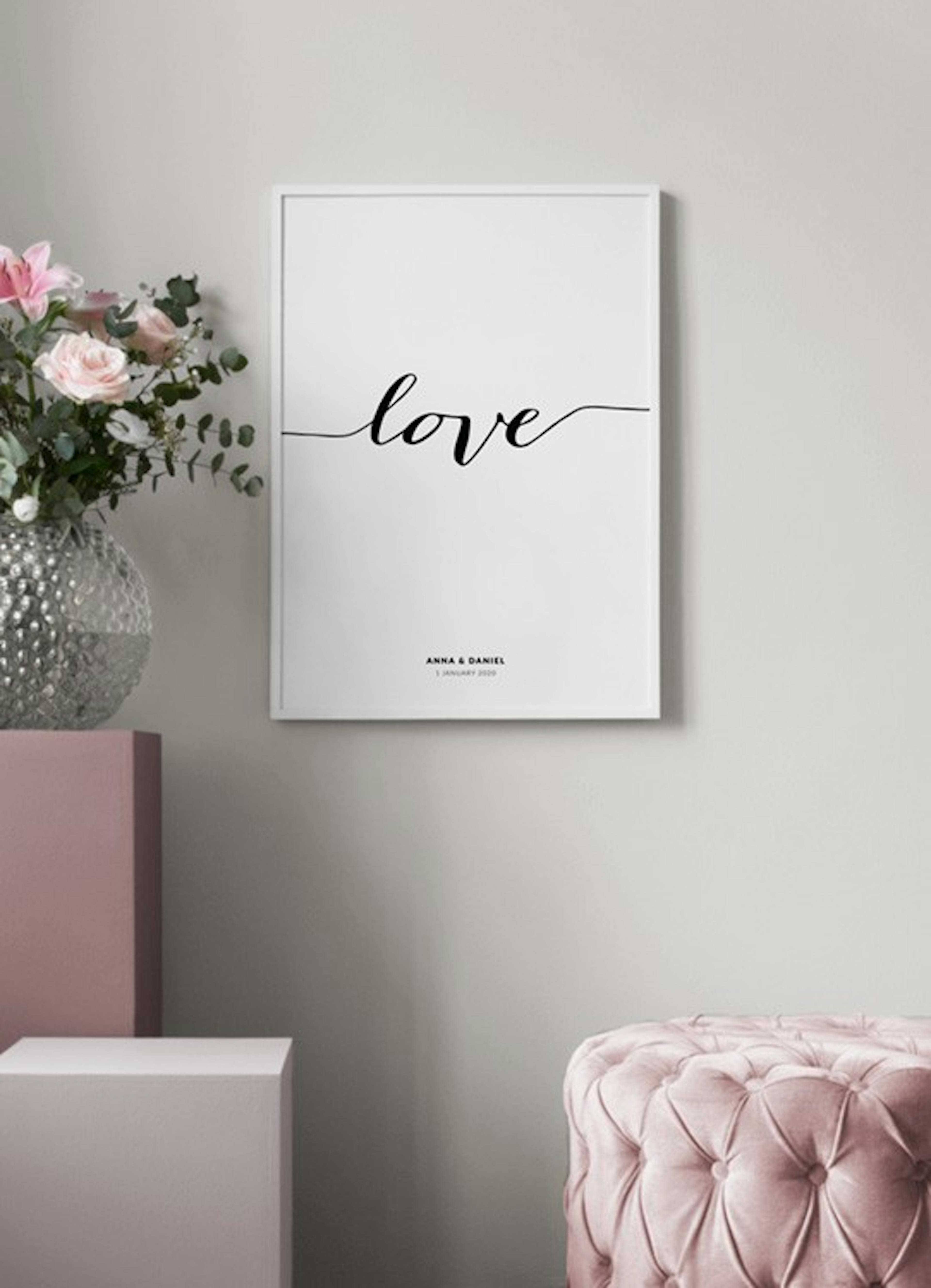 Love Line Personal Plakat