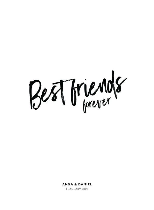 Best Friends Forever Personal Plakat (50x70 cm)- Plakaty personalizowane