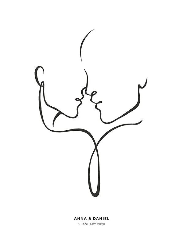 Almost Kiss Personal Poster (50x70 cm) - Personalisierte Poster