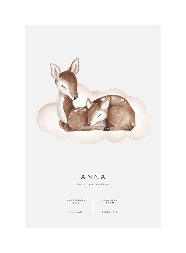 Good Night Little One Personal Poster (30x40 cm) -  Personalisierte Poster