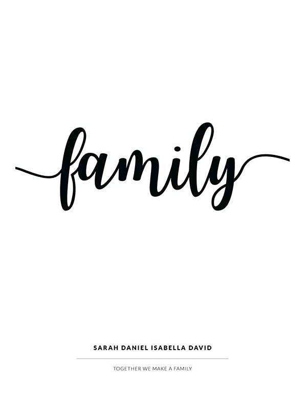 Family Personal Poster (50x70 cm) - Personalisierte Poster