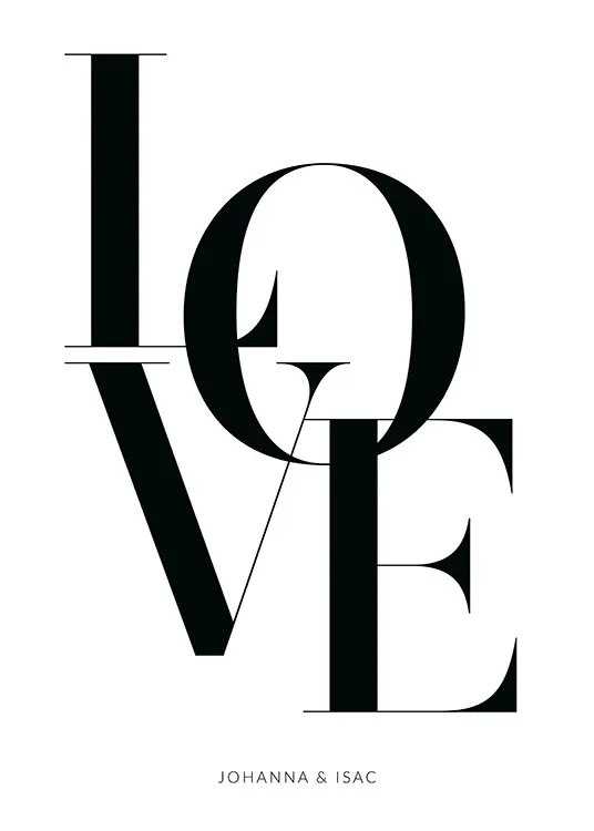 Love BW Personal Plagát 0