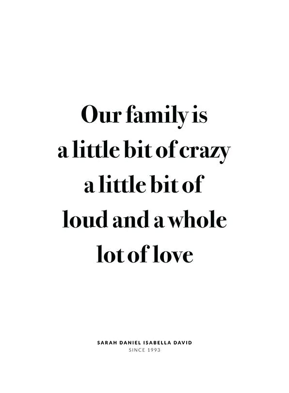 Crazy Family Personal Affiche (30x40 cm) - Affiches personnalisées