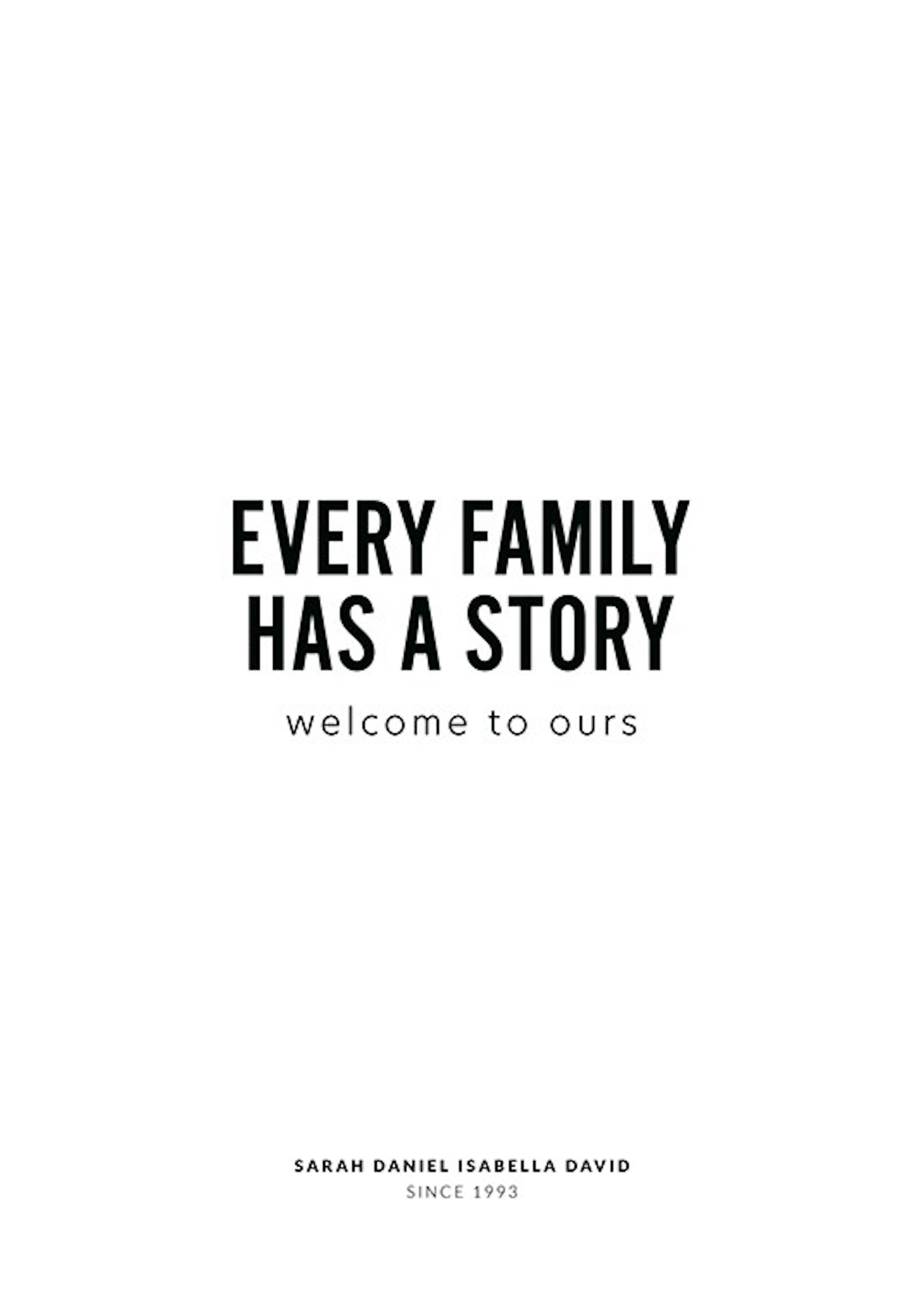 Family Story No1 Personal Poster 0