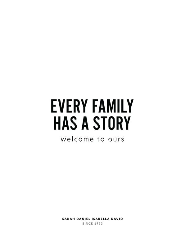 Family Story No1 Personal Affiche (50x70 cm) - Affiches personnalisées