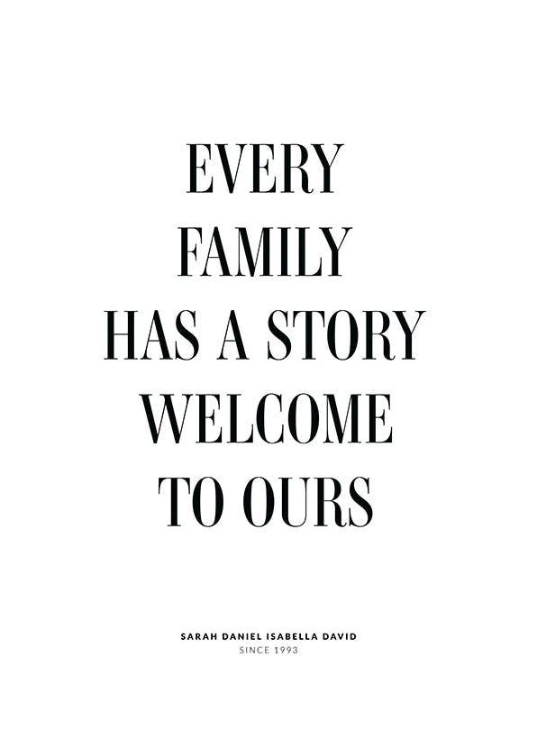Family Story No2 Personal Plakat (30x40 cm)- Plakaty personalizowane