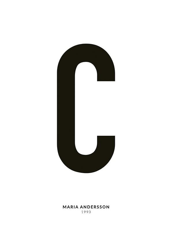 My Letter C Personal Poster (50x70 cm) - Personalisierte Poster