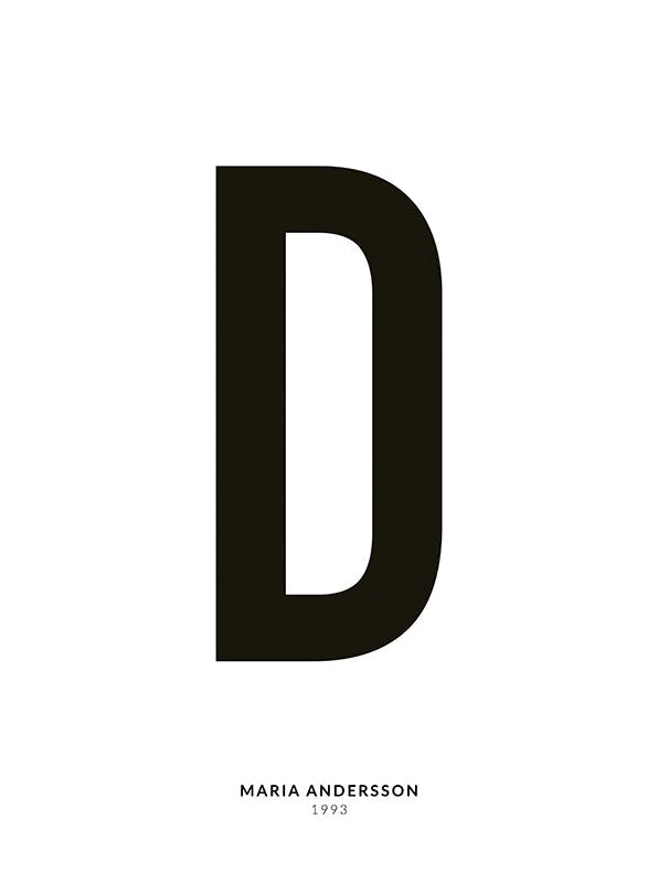 Prints - My Letter D Personal (50x70 cm) - Personalised prints