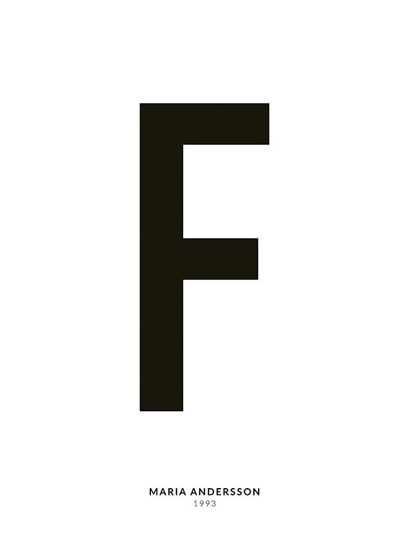 My Letter F Personal Poster (30x40 cm) - Gepersonaliseerde posters