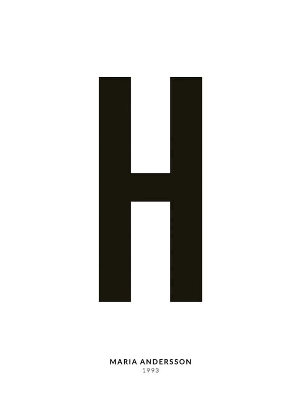 My Letter H Personal Poster (30x40 cm) - Personalisierte Poster