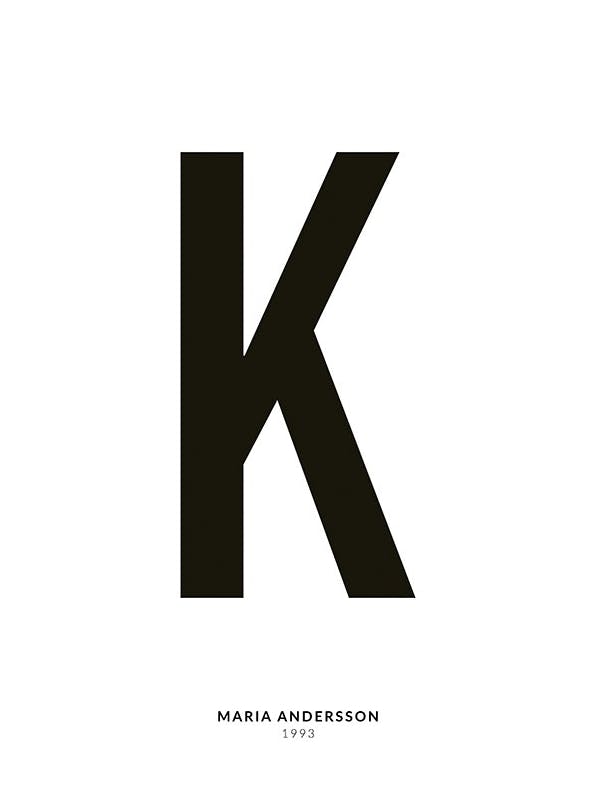 My Letter K Personal Poster (30x40 cm) -  Personalisierte Poster