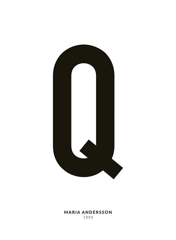 My Letter Q Personal Poster (50x70 cm) - Personalisierte Poster