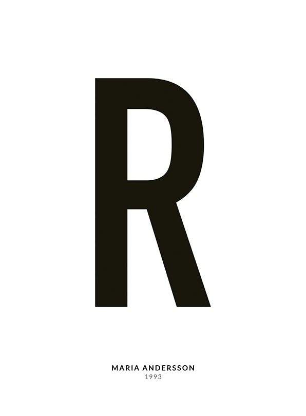 My Letter R Personal Poster (30x40 cm) - Personalisierte Poster