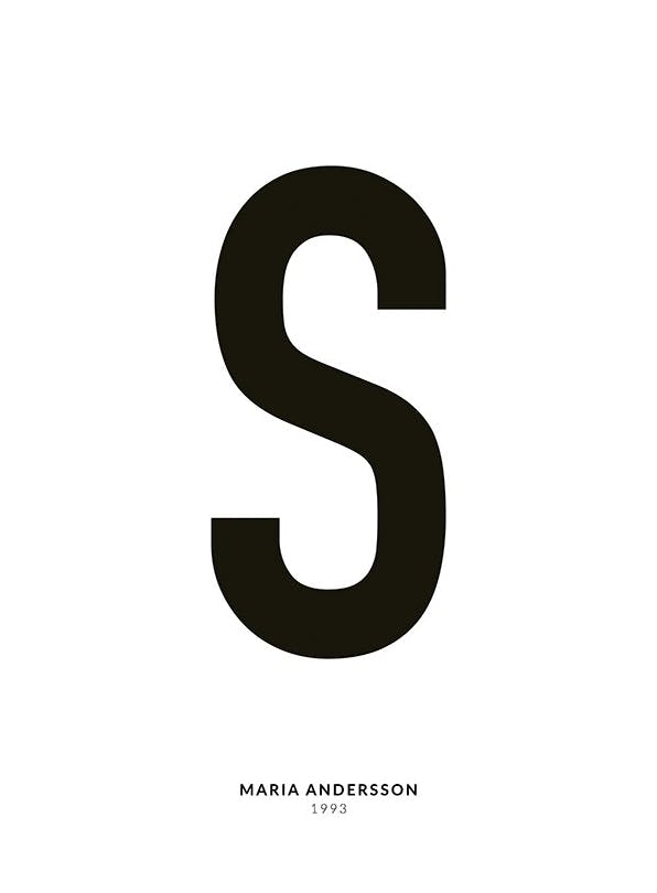 Prints - My Letter S Personal (50x70 cm) - Personalised prints