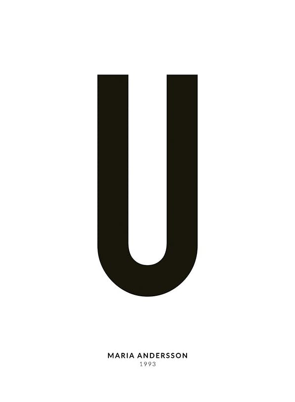 My Letter U Personal Poster (30x40 cm) - Personalisierte Poster