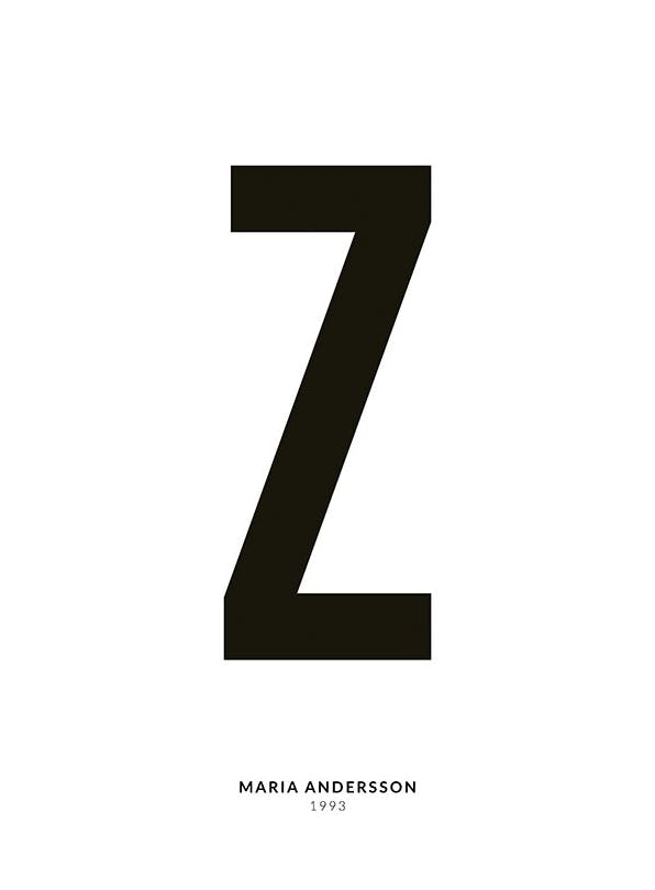 Prints - My Letter Z Personal (30x40 cm) - Personalised prints
