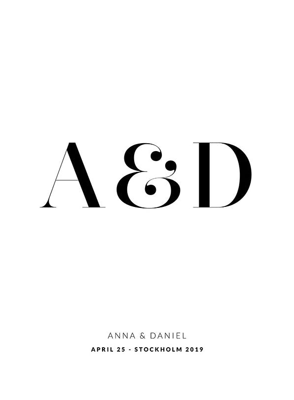 Prints - Our Letters Personal (50x70 cm) - Personalised prints
