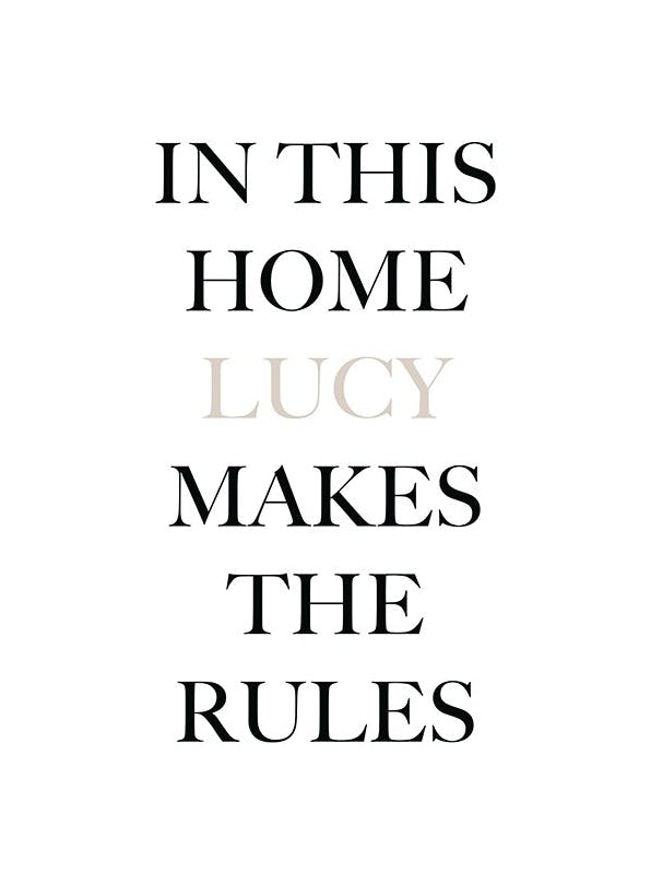 Personliga tavlor I Rule Personal Poster (50x70 cm)