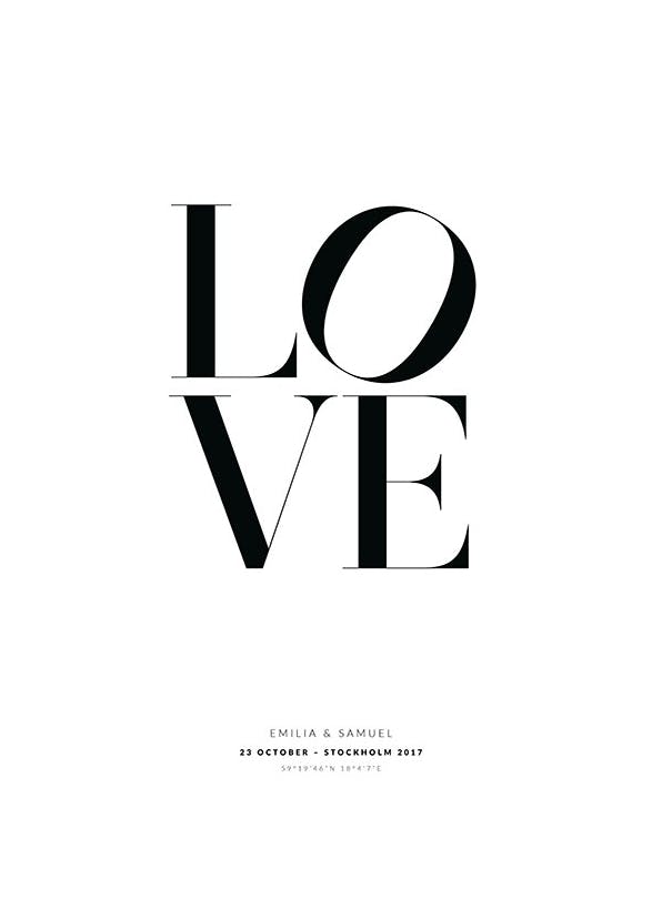 Love Personal Plakat Plakat (50x70 cm)- Plakaty personalizowane